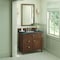 James Martin Vanities 36'' Single Vanity, Mid-Century Walnut w/ 3 CM Parisien Bleu Quartz Top 424-V36-WLT-3PBL - alternate 3
